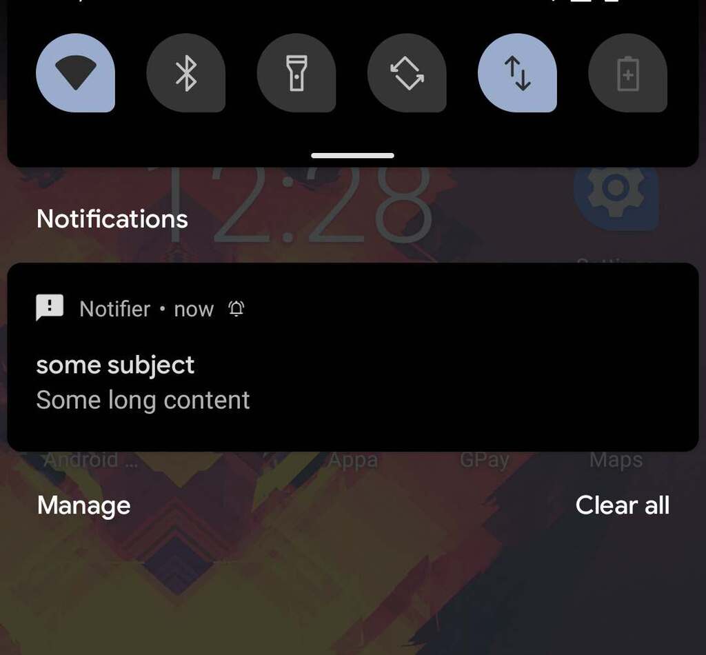 spring boot firebase mobile notification example screenshot